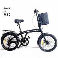 [✅SG Ready Stock] Shimano gear bicycle 20 inch 7 speed Foldable Adult Outdoor city road folding bike