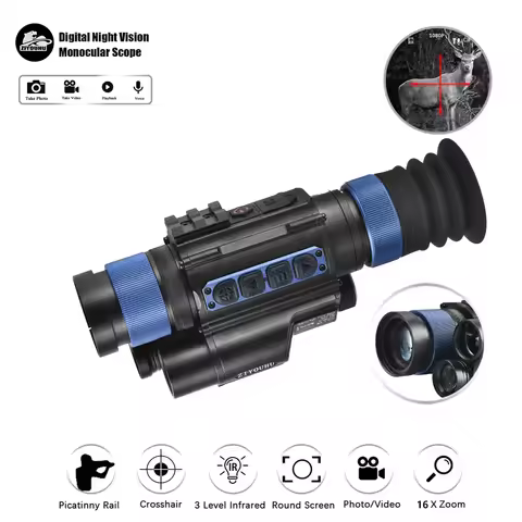 ZIYOUIHU MLT HD Monocular Night Vision Video Camera Crosshair Cursor NV Hunting Night Vision Scope W