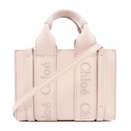 Chloe Woody tote bag 新款皮革兩用托特包(迷你/粉色)_廠商直送