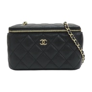黑色 菱格紋 羊皮 Vanity 肩背包 AP1341【CHANEL 香奈兒】 AP1341