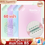 1 Set Of 4 Books Soft Cover Student Notebook B5 Vintage Style Spiral Spine Simple For Office And Dia