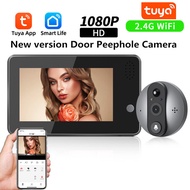 NWE 1080P Tuya Wifi Peephole Video Doorbell Camera Smart Door Viewer Camera  PIR Night Vision Motion Detection