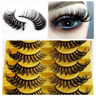 9pairs/ False Eyelashes 3D Effect Faux Mink Lashes Realistic Curled Cat Eye Fake Eyelashes Russian V