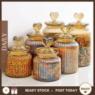 Daily Used balang Glass kuih Raya moroccan love Airtight food jar Coicontainer