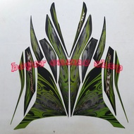 HIJAU Yamaha jupiter mx 2011 green motorcycle striping sticker