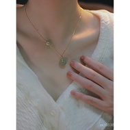 Safe Buckle Necklace Pendant 2025 Hetian Jade Partial Wealth Girlfriends Two People New Style Gift N