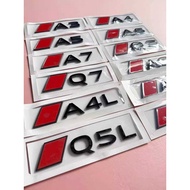 Audi A6LA5A7L Black Samurai Displacement Mark Tail Mark A3A4LQ5LQ3Q7 Rear Word Mark Tail Mark Digita