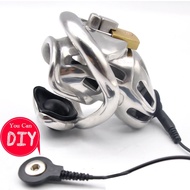 Men's embedded modular self-designed stainless steel chastity lock chastity cb6000s electric shock cage