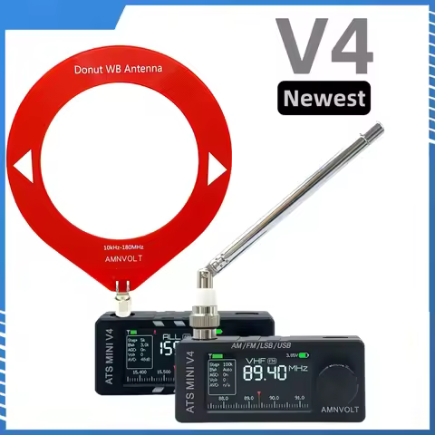 SI4732 V3 Mini Pocket Radio AMNVOLT V4 ATS MINI Radio 1.9inch IPS Screen LSB USB Transistor Pocket R