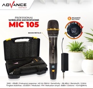 Mic ADVANCE 105 Wireless microphone Mic tanpa kabel