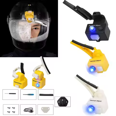Motorcycle Helmet Wiper Portable Automatic Wiping USB Charging 5V Rainy Travel Supplies Applied To H