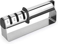 Warsun Best Kitchen Knife Sharpener - 3-Stage Manual Knife Sharpening Tool Sharpens Chef's Knives- K