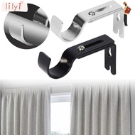 LILY Curtain Rod Brackets, Metal Hardware Curtain Rod Holder,  Adjustable Hanger for 1 Inch Rod Home Window Curtain Rod Support for Wall