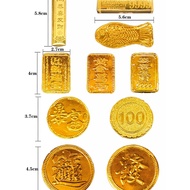 High-Quality Big Gold Coin Gold Ingot Gold Bar Peanut Chocolate Bulk 500g Wedding Candy Birthday Bak