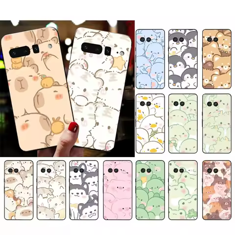 Cute bay Animal Dog Fro Pig Phone Case For Google Pixel 9A 9 Pro XL 8 7 6 Pro Pixel 8A 7A 6A 5A 4A P