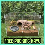 Decide Acrylic Clear Reptile Cage | Tarantula | Gecko Gecko | Iguana | Snake Snake | Size 47x27x30 |