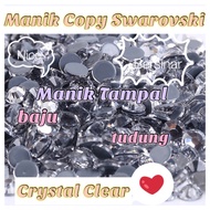 Copy swarovski Crystal Clear Batu Manik Tampal Hotfix Rhinestones