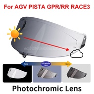2025NEW Photochromic Shield Visor Lenses for AGV Pista GPR GPRR R RACE 2 RACE 3 Full Face Visor Helm