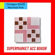 Keramik  Octagon 25x25 Machida Pink - Keramik Lantai Kamar Mandi