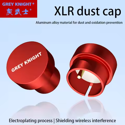 Grey Knight HIFI Aluminum Alloy XLR Protective Cap Speaker Cable Male and Female Head Dustproof Prot