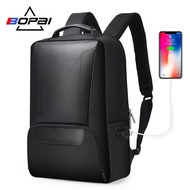 BOPAI Men Fashion Laptop Backpack Waterproof USB Charging 15.6 Inch Shoulders Back Pack Anti-Theft Travel School Backpacking