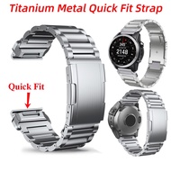 26mm 22mm Lightweight Titanium Watchband Metal Bracelet Band Quick Fit Strap For Garmin Fenix 7 7X 6 6X Pro 5 5X Plus 3 3HR 2 Forerunner 965 955 945 935