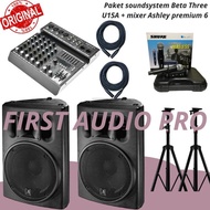 terlaris Paket 4 soundsystem Beta Three U15A + mixer Ashley premium 6
