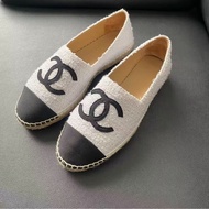 【經典款式❗️接近全新❗️低價優惠】Chanel香奈兒草編漁夫鞋