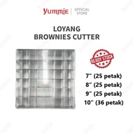 【YUMMIE】Loyang Brownies Cutter Acuan Mould Brownie Pan 8x8 inci｜Acuan Brownies Tray Sekat Cookies Al