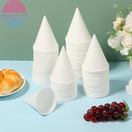 200 Pcs 4.5 oz Single Use Paper Cone Cup Stackable Cone Cup Easy to Clean Paper Conical Water Mug fo