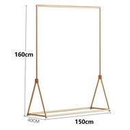 Gold Clothes Rack Single Display Bar Clothes rack ampaian baju gantung baju jubah rack hanger rak sa