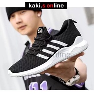 ⭐Baru⭐ [kaki.s online] Unisex Kasut Hitam Putih Sport Shoe Black White Lelaki Perempuan Budget 4LINE