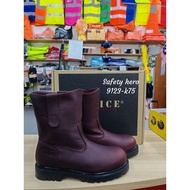 Police Safety shoes Kulit Asli | 9 Inch High Cut Steel Toe Industrial Boot 9123-K75