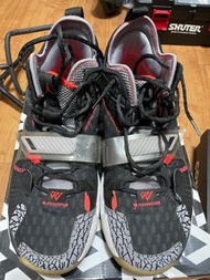 Jordan why not zero 3 pf 黑紅籃球鞋  尺寸：US12