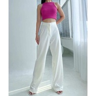 Celana Panjang Highwast Kulot Loose Pants Scuba - Celana Anti Kusut Wanita - Celana Kantor Wanita