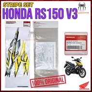 100% Original Honda RS150 V3 / RS150R Stripe Set NH-B45M Sticker Coverset Cover Set 86000-K3K-M00ZA