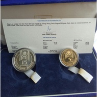 1989 Sea Games XV RM5, RM15 Proof coin set No: 14950