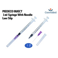 Syringe with needle 24G x 1"
