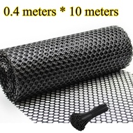 TEMU 10m X 0.4m/5m X 0.4m Plastic Fence Roll, Poultry Enclosure, Pet Barrier, Black Safety Mesh For
