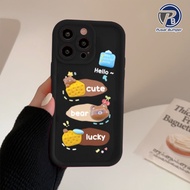 SS973 Silicone Case 3D Cute Cheese Bear Softcase Casing hp for iphone 7G 8G 7G+ 8G+ X XR 11 12 13 14