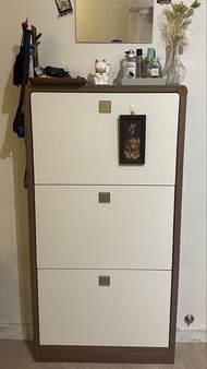 超薄15cm 現代簡約窩居鞋櫃 Wooden Shoe Cabinet with Drawers