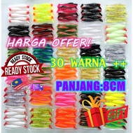 (READY STOK) SOFT PLASTIC LURE 2021 SOFT PLASTIK T TAIL 8CM 5G 6EKOR DLM 1 PACKING PADDLE TAIL SWIMB