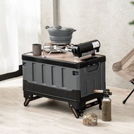 【拜爾家居】木板露營摺疊收納箱