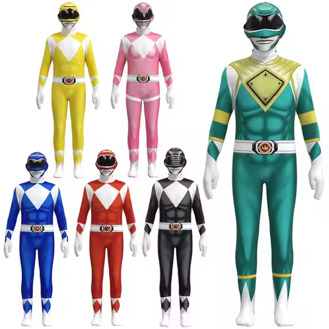 Wholesale Trini Billy Zack Jason Cosplay Child Boys Role Play Cartoon Powerful Ranger Costume Kids R