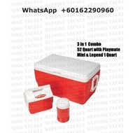 NEW IGLOO 52 QT 3 IN 1 COMBO SET Included FAMILY 52 COOLER, PLAYMATE MINI & LEGEND 1 QUART BOX MADE 
