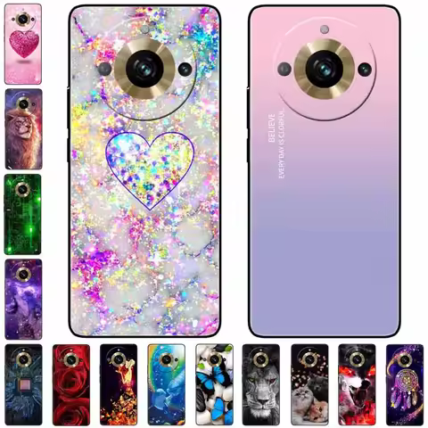 For Realme 11 Pro 5G Case Realme 11 Pro+ Wolf Lion TPU Soft Silicone Protector Phone Cover for Realm