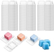 JMIATRY 150 Packs Wax Melts Containers 1.3oz Square Plastic Wax Melt Molds Clamshells for Wax Melts Clear Wax Melt Clamshells, Empty Candle Melt Molds, 1 Cavity