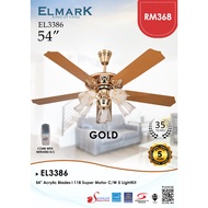 Elmark Ceiling Fan EL 3386 (EXCLUDED BULB)