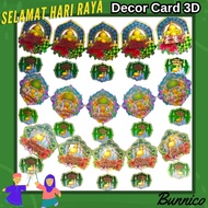 3D Kad Decor Banner Hiasan Hari Raya Aidilfitri