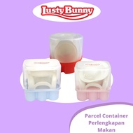LustyBunny Parcel Container Square Food Container - READY MANADO